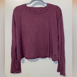 PINK Long Sleeve Crop Top